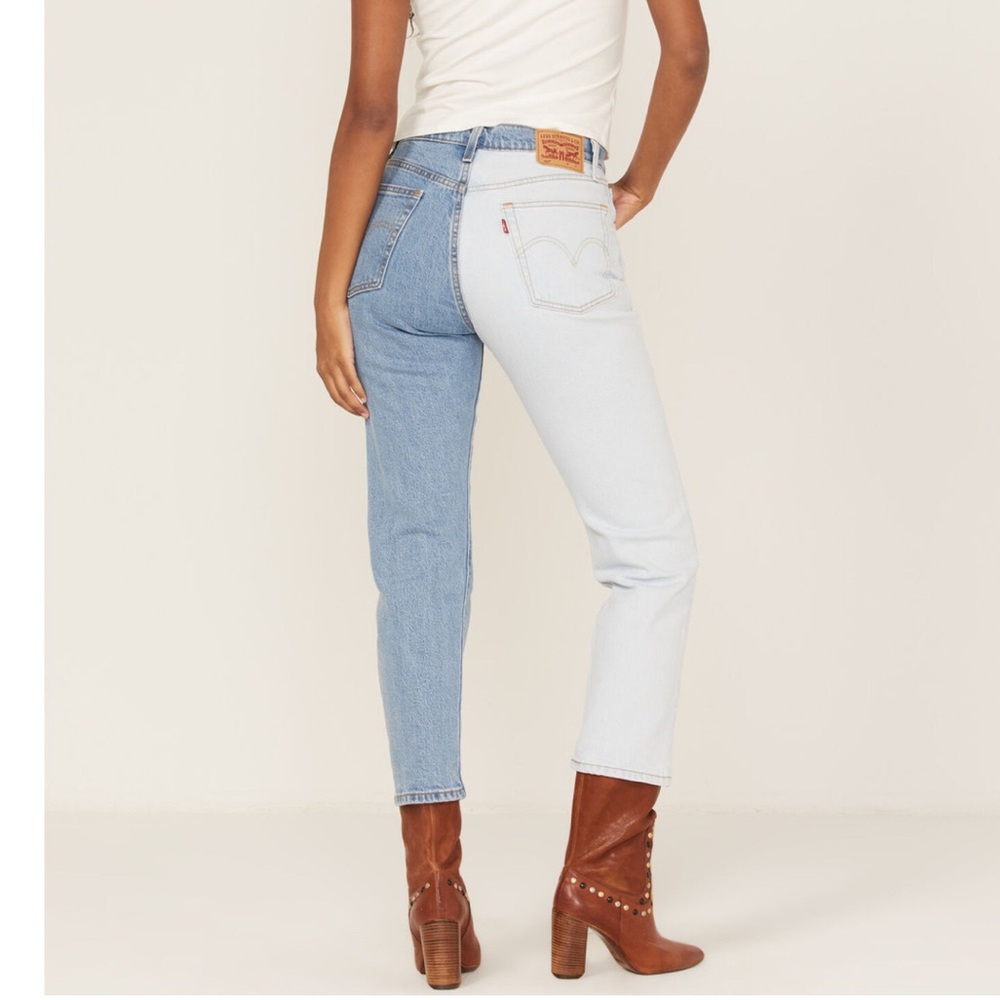 Levi's Women's 501 Original Selvedge Two-Tone High Rise Cropped Jeans 28